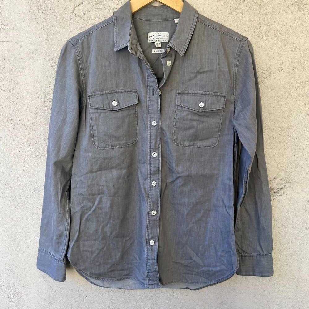 NEW Jack Wills Boyfriend Fit Button Shirt US 6